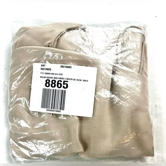 Anthropologie BHLD August Satin Charmeuse Midi Dress - Picture 10 of 15